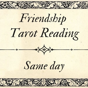 Vriendschapstarotlezen, dezelfde dag, tarot voor vrienden, vriendschapsvoorspellingen, paranormaal lezen, tarotlezen op dezelfde dag, adviestarot