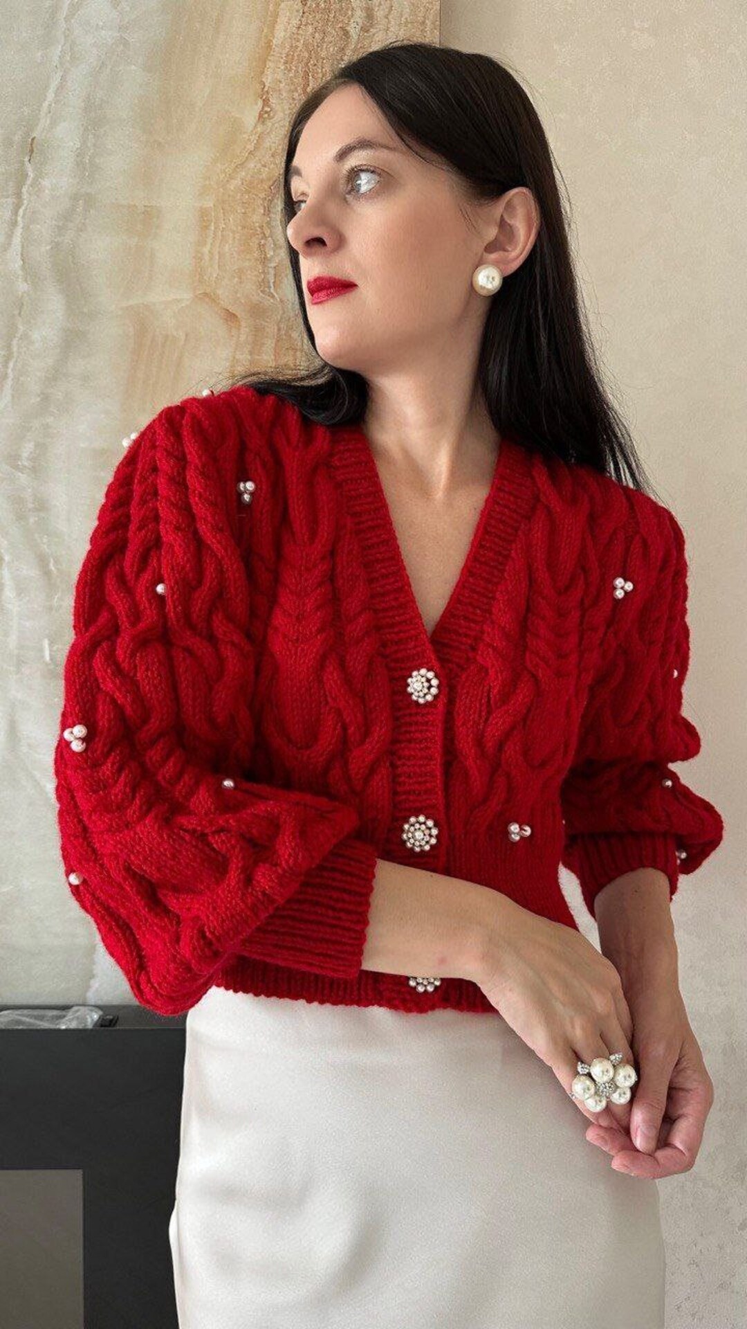 トップス RAD MUSICIAN Beads Cardigan RAD MUSICIAN Beads Cardigan