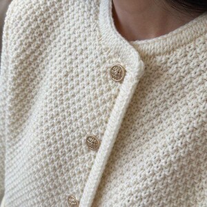 Button down cardigan Knit blazer for women Handmade knit cardigan image 5
