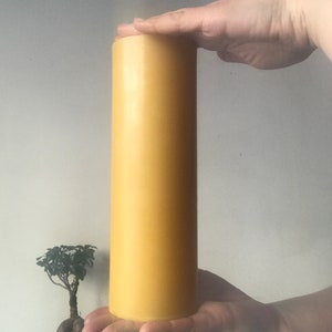 XL huge 3&quot; Wide 9&quot; Tall 100% Beeswax Candle Pure Canadian Pillar