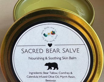 Bear Fat TALLOW ethically sourced | Indigenous Medicine | Deep Relief for Burns, Postpartum & Cracked Skin