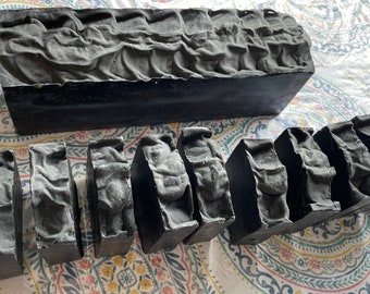 1-4 Bars Grass Finished TALLOW CHARCOAL Soap | Hemp| Plantain Root & Calendula | Grassfed farm fresh