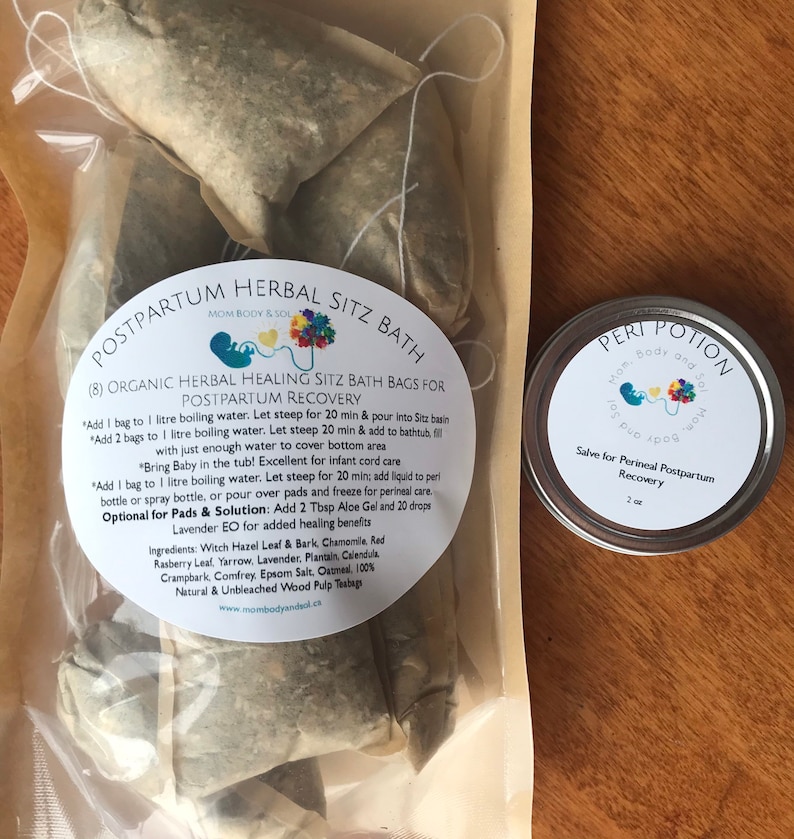 Postpartum Sitz Bath & Perineal Salve: Organic Herbal Blend - Etsy