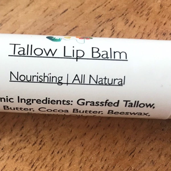 10-20 Pack Grassfed TALLOW Lip Balm | Nourishing, Buttery, Decadent Lip Chap . Dry cracked Lip repair Safety Sealed