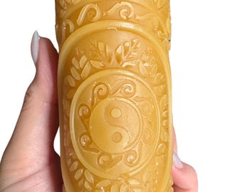 Yin Yang | Peace | Mandala Pure Beeswax Candle