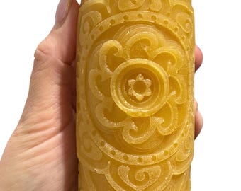 Mandala Candle half pound Raw Beeswax