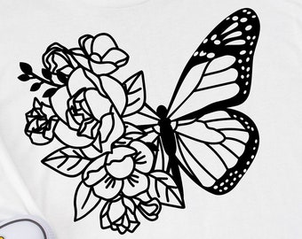 Free Free 256 Sketch Half Butterfly Half Flower Svg SVG PNG EPS DXF File