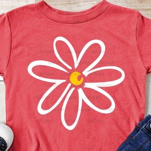 Flor SVG | Flor desenhada à mão svg | Margarida svg | Margarida desenhada à mão svg | SVG floral | arquivos svg para Cricut | SVG | Silhueta SVG