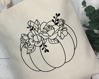 Download Floral Pumpkin Svg Etsy