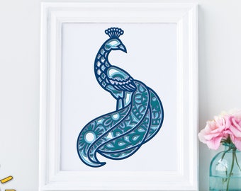 Peacock Mandala Etsy