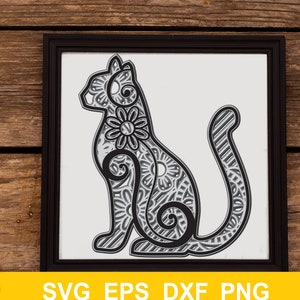Free Free Layered Cat Mandala Svg Free SVG PNG EPS DXF File