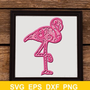 Download 3D Flamingo Layered Mandala SVG file | Etsy