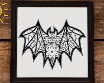 Download Bat Mandala Svg Etsy