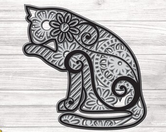 Download Cat Svg Cat Mandala Svg Mandala Cat Mandala Mandala Svg Etsy