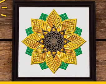 Download Sunflower Mandala Svg Etsy