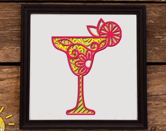 Download Cocktail Mandala Svg Etsy