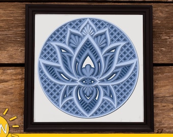 Download Lotus Mandala Svg Etsy