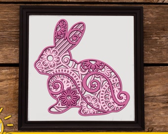 Download Mandala Bunny Svg Etsy