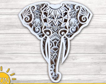 Free Free 159 Layered Elephant Mandala SVG PNG EPS DXF File