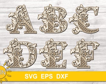 Download Mandala Letters Svg Etsy