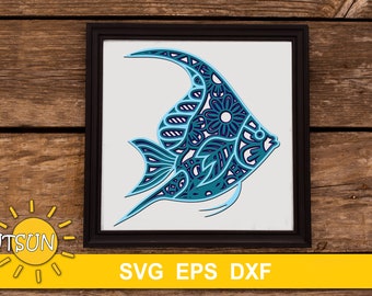 Download 3d Layered Fish Svg Etsy