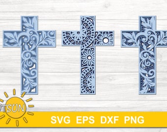 Download 3d Cross Svg Etsy