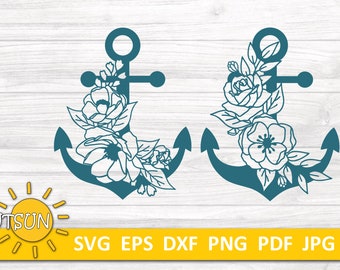Download Anchor Flower Svg Etsy