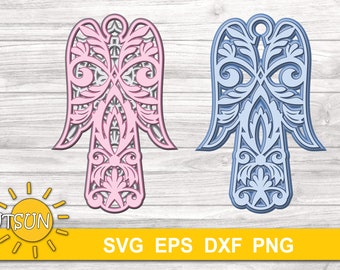 Download Mandala Angel Svg Etsy