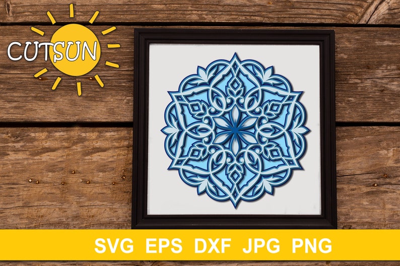 Download Mandala SVG Layered 3D Mandala SVG 5 layers | Etsy