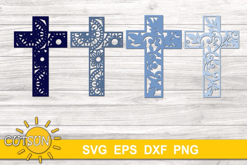 Download 3D Layered Cross SVG mini bundle Multilayered Cross Floral ...