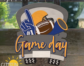 Football Truck Door Hanger SVG | Game Time Football Welcome Sign | Laser Cut File