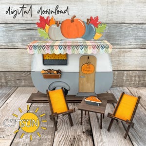 Fall Add-On for Interchangeable Camper Shelf Sitter | Laser Cut SVG File | Autumn shelf decor | Fall svg | Pumpkin svg | Fall decor svg