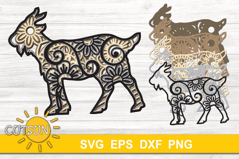 Download 3d Layered Goat Mandala Svg File Glowforge Svg Silhouette 3d Layered Dxf Laser Cut Cricut Commercial Use Glowforge Craft Supplies Tools Embellishments Szlachetne Suplementy Pl