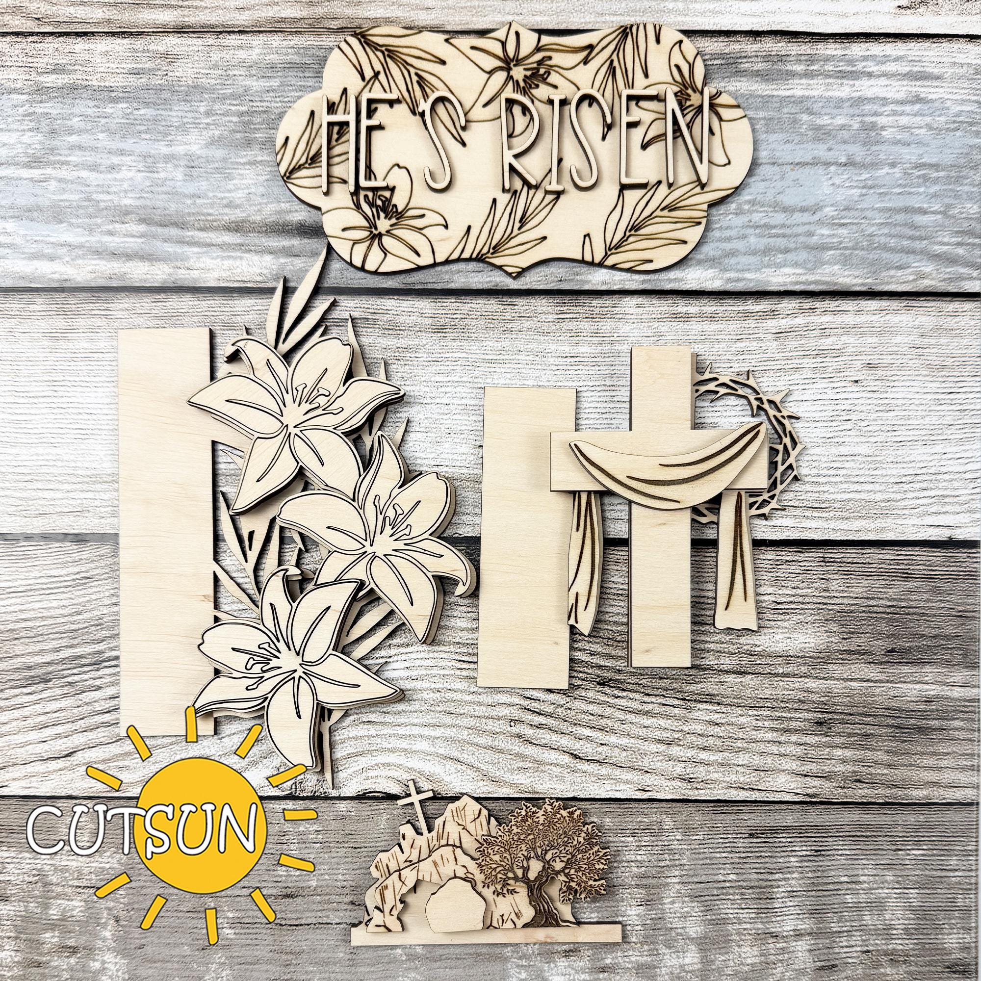 Interchangeable Easter Porch Sign SVG | He's Risen SVG | Welcome Porch ...