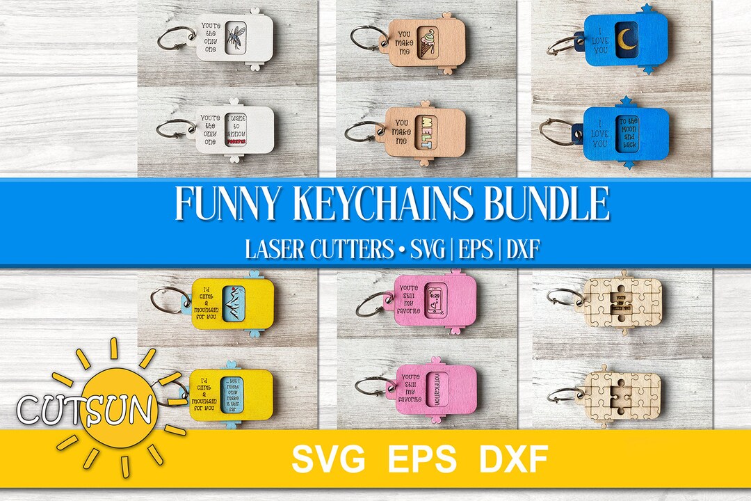Funny Keychains SVG Bundle Valentine Gift SVG Valentine Svg Laser Cut