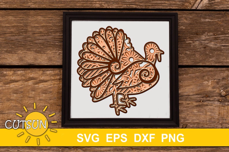 Download Commercial Use Glowforge Silhouette Cricut 3d Layered Turkey Mandala Svg File 3d Layered Dxf Laser Cut Glowforge Svg Scrapbooking Papercraft Sirba Communication Com