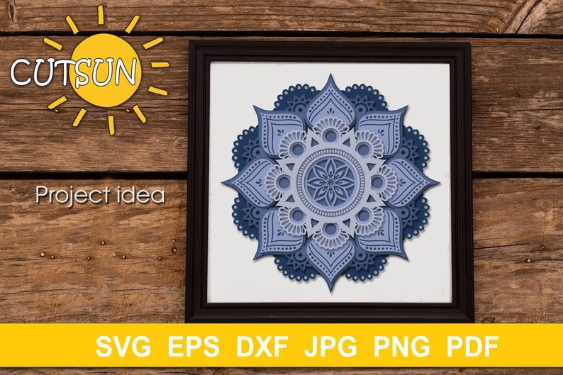 Download Clip Art Art Collectibles Layered 3d Mandala Svg Mandala Svg Five Layers Only