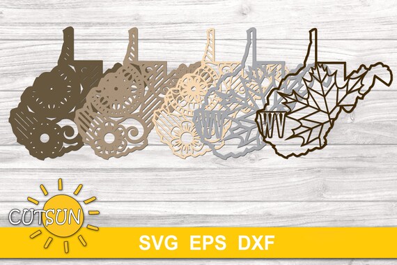 Download Layered 3d Mandala West Virginia State Svg 5 Layers 3d Etsy