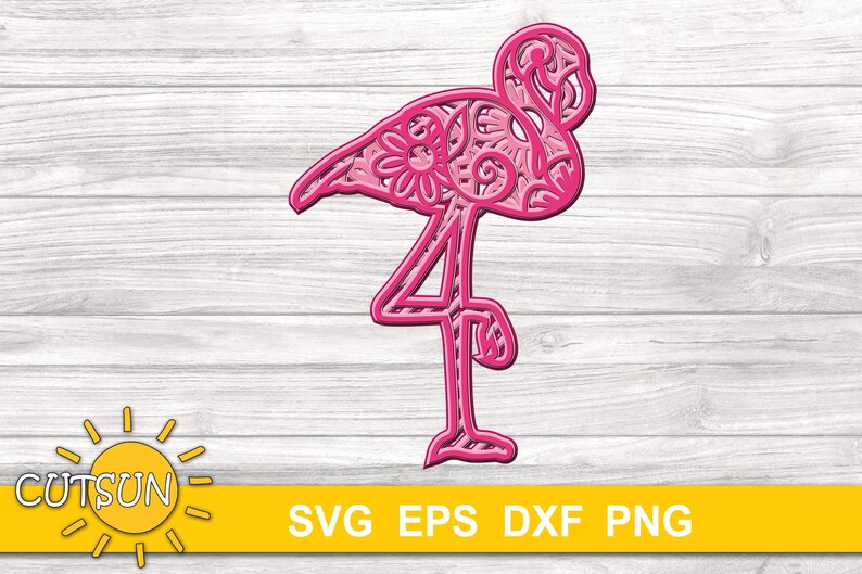 Download 3D Flamingo Layered Mandala SVG file | Etsy