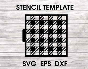 Buffalo plaid stencil template