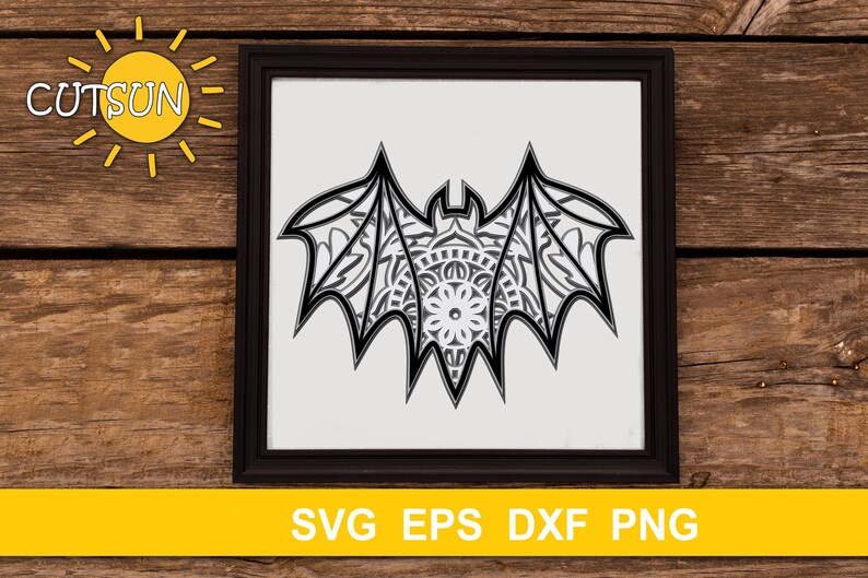 Download 3d Bat Layered Mandala Svg File Halloween Layered Svg Cut File Clip Art Art Collectibles Gkjwonosari Com