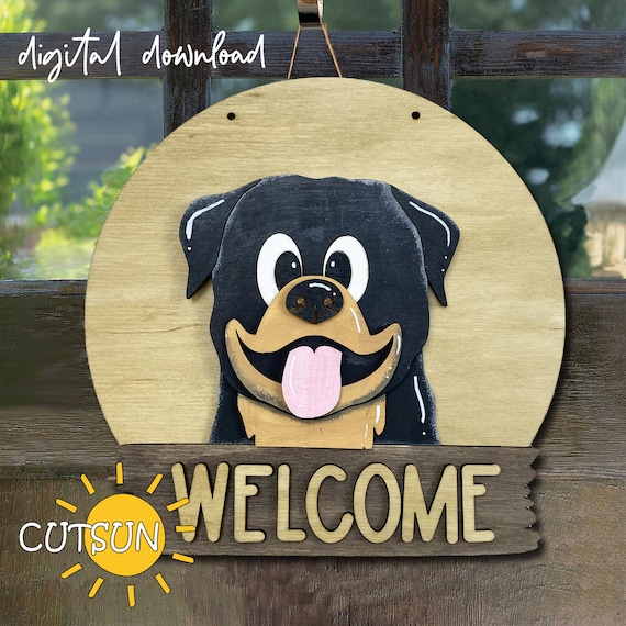Starting Soon Rottweiler Sign Rottweiler Door Sign