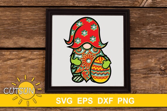 Download 3d Layered Easter Gnome Svg 7 Layers Dxf Eps Glowforge Etsy