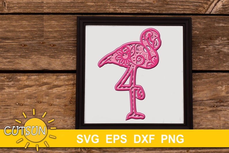 Download 3D Flamingo Layered Mandala SVG file | Etsy