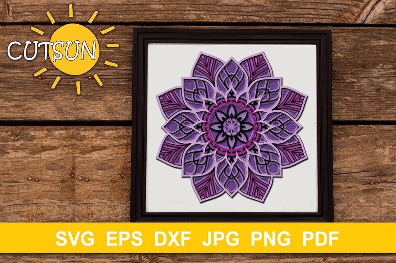 Download Mandala SVG Layered 3D Mandala SVG 5 layers Silhouette | Etsy