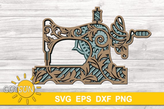 Download 3d Layered Sewing Machine Svg 5 Layers Cut File 3d Layered Etsy