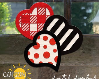 Valentine Door Hanger SVG | Valentine Welcome Sign SVG | Heart Front Door Sign | Laser Cut Files for Glowforge | Valentine SVG