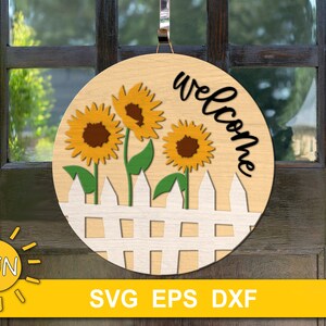 Summer Door Hanger SVG Bundle Glowforge Laser Cut File Cricut SVG ...