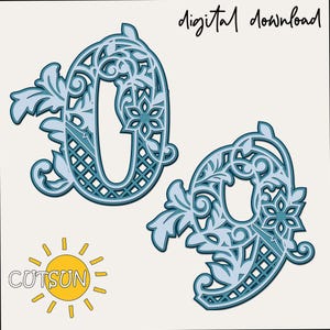 Layered Decorative numbers SVG 0–9 | 3-Layer Laser Cut File | Cricut SVG & Silhouette SVG