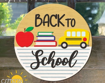Back To School Door hanger SVG | Classroom Decor SVG | Fall SVG | Laser cut file